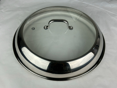 不锈钢灶台锅盖大锅盖可视锅盖蒸汽锅盖加厚地锅盖铁锅炖锅盖盖子