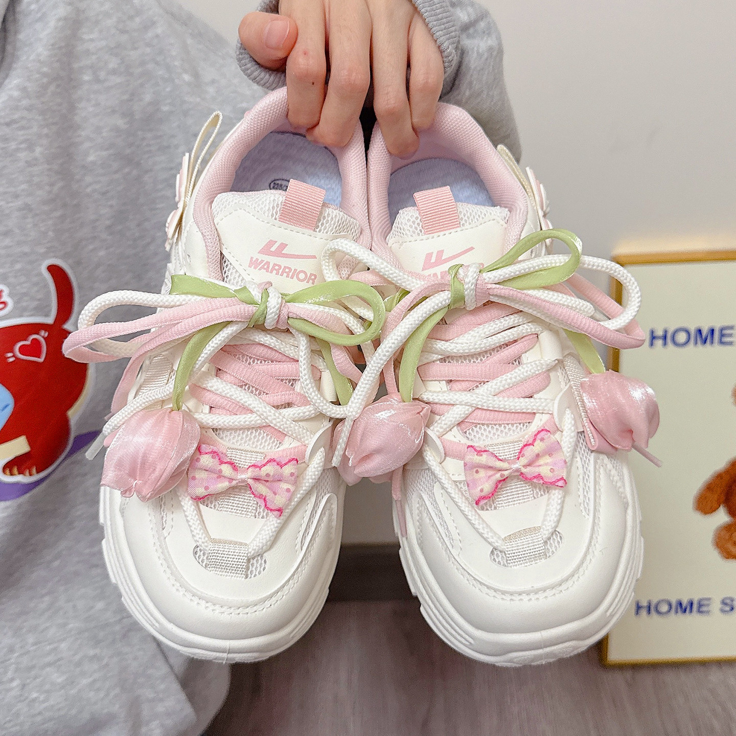 回力女鞋郁金香蝴蝶老爹鞋女春季厚底增高2026新款小众休闲运动鞋,女鞋,老爹鞋,淘宝优惠券,粉丝福利购,淘宝优惠卷