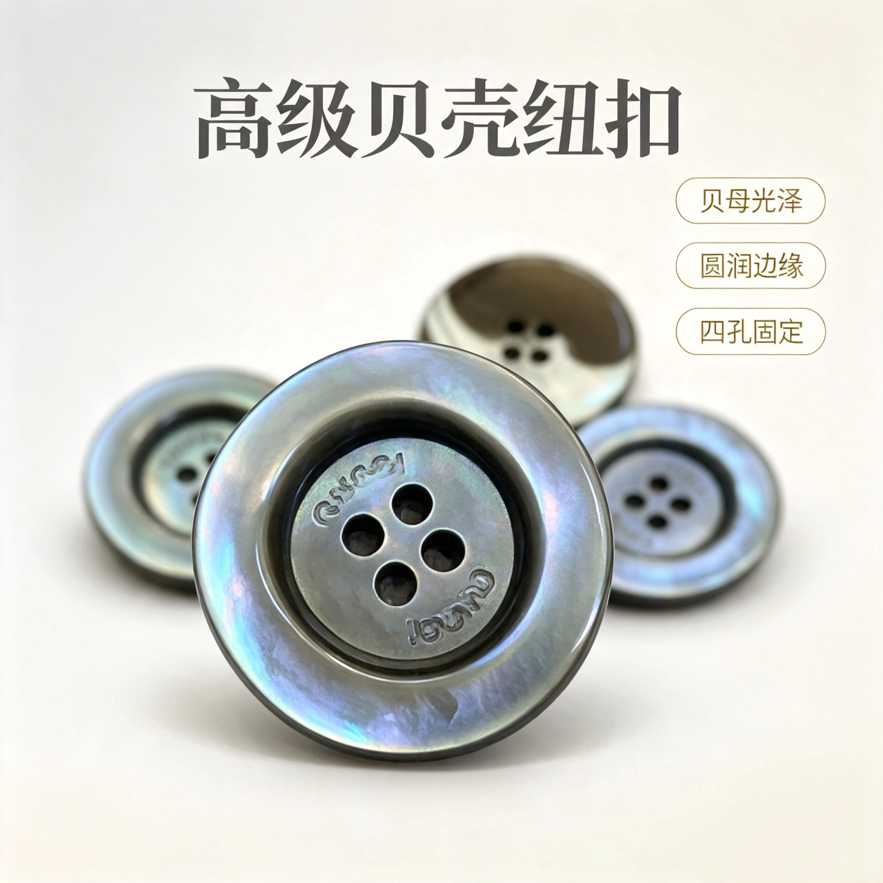 天然灰色贝壳纽扣G家羊绒针织毛衣开衫外套贝母扣子西装大衣钮扣