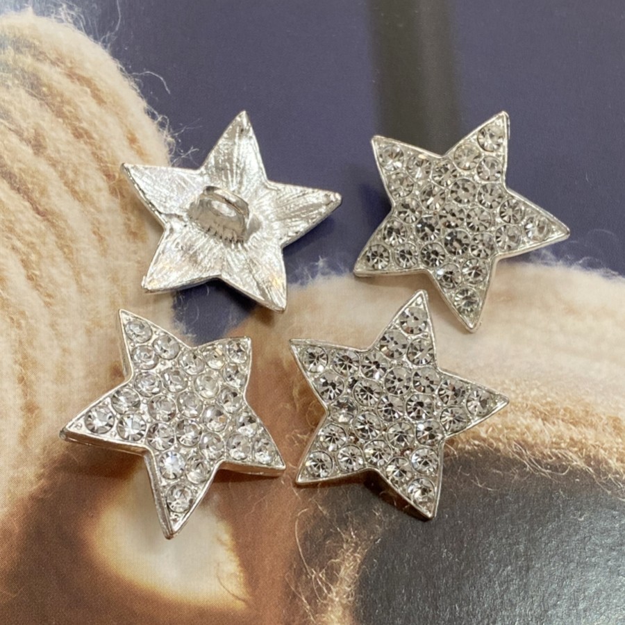 五角星金属镶钻纽扣小香风扣子西装外套装饰扣子针织开衫衬衣钮扣,居家布艺,纽扣,淘宝优惠券,粉丝福利购,淘宝优惠卷
