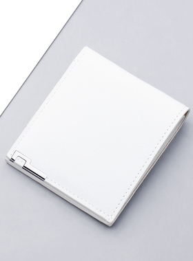 超薄白色短款钱包男士学生钱夹大学生横款简约青年皮夹薄个性小巧