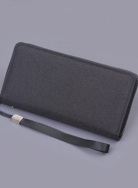 帆布手拿包男士长款拉链钱包可放手机手包商务休闲男款钱夹牛津布