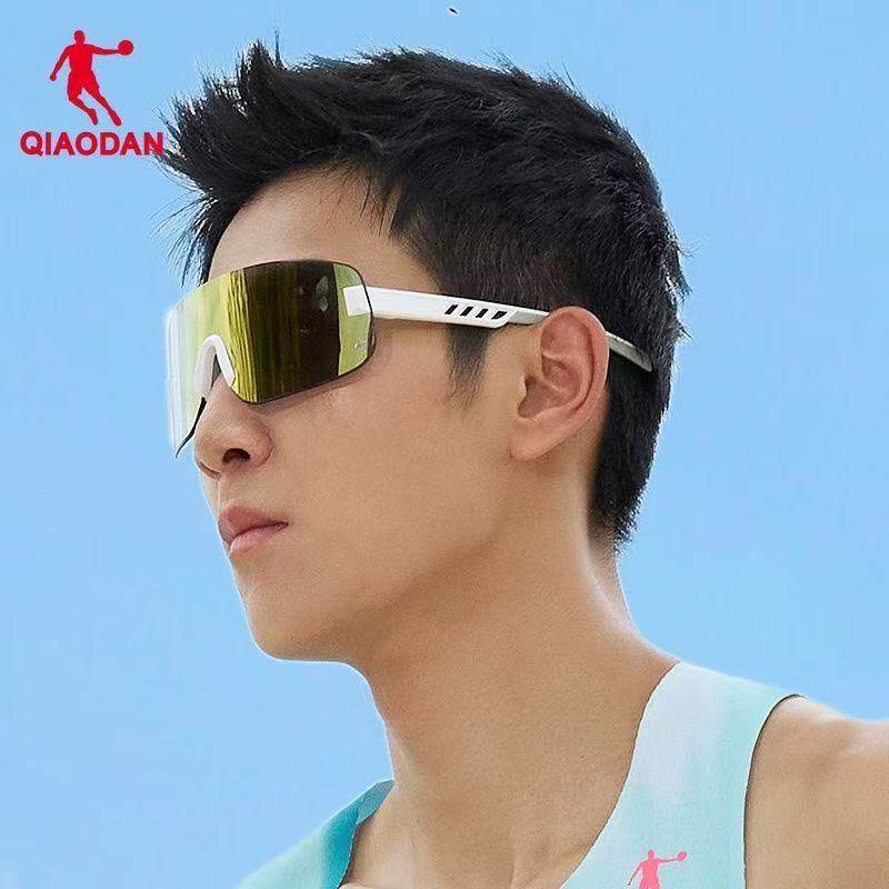 乔丹运动眼镜2025新款跑步防护太阳镜男女户外马拉松骑车防风护具