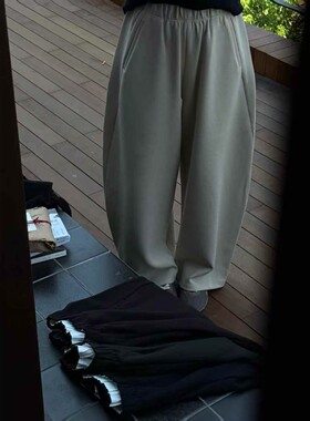 2026秋季新款韩版宽松显瘦百搭休闲裤女高腰直筒阔腿弯刀长裤子