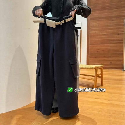 2025冬季新品韩版宽松显瘦百搭休闲慵懒感加绒直筒裤女