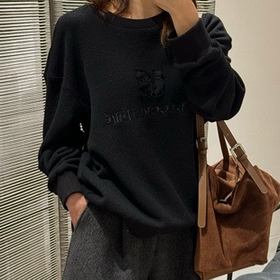 2025冬季新款欧货时尚慵懒风套头软糯保暖休闲外穿卫衣高品质