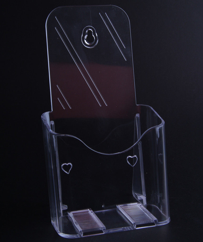 A6宣传目录架11*22 A4三折页单层亚克力展架 透明有机玻璃资料架