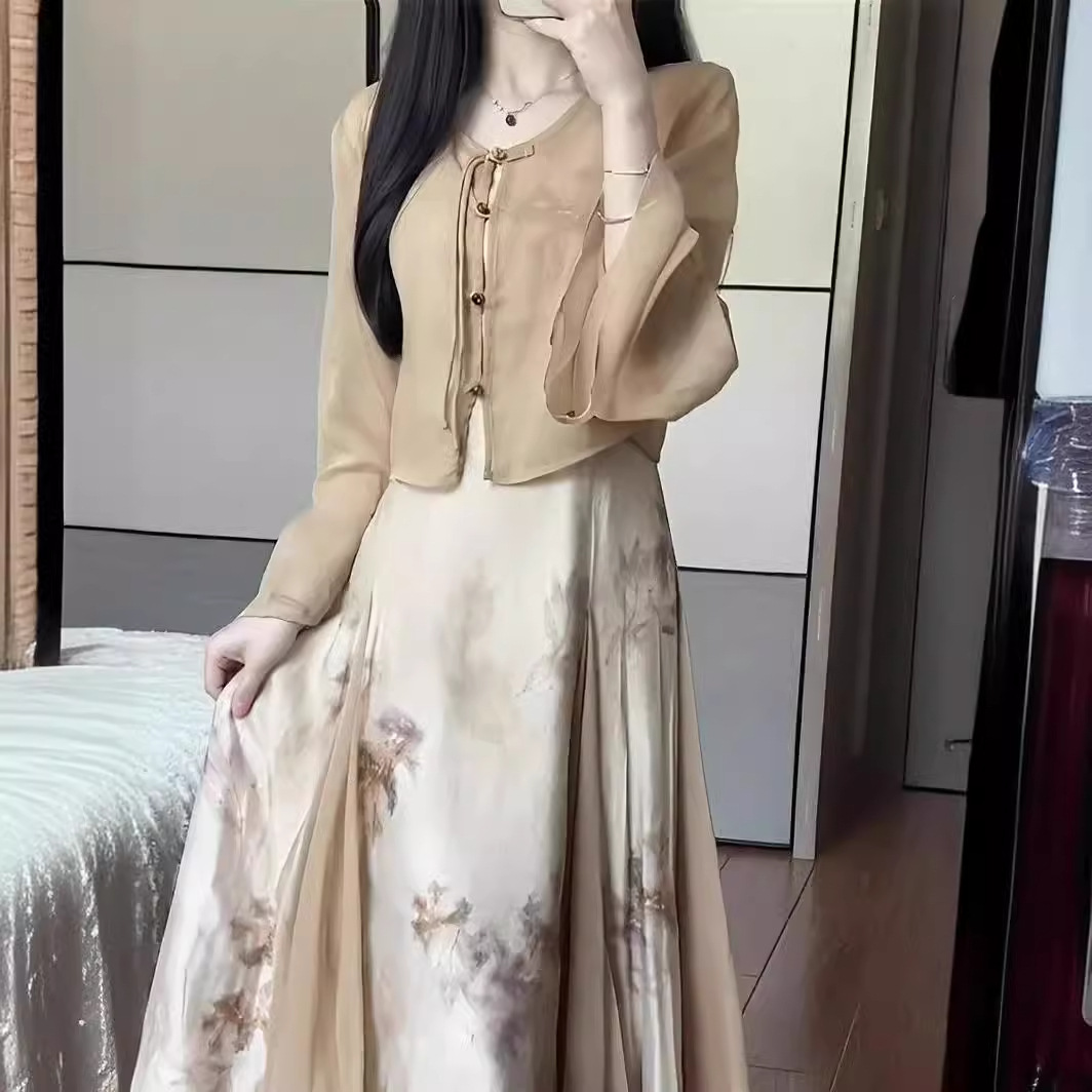 新中式禅意女装早秋套装小个子