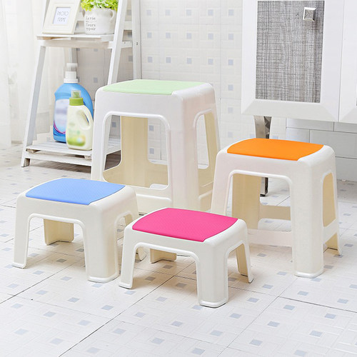 塑料凳子家用加厚客厅椅子浴室小板凳洗澡方凳儿童矮凳可叠放高凳-封面