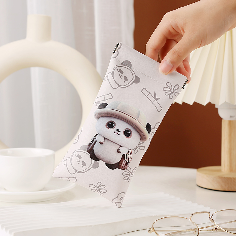 可爱小熊眼镜袋抗压女随身携带