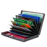 Мужской металлический картхолдер из нержавеющей стали, карточки, антимагнитная маленькая сумка через плечо для водительских прав, анти-кража