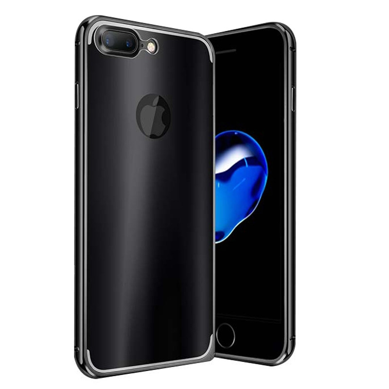 iy Ultra Slim Lightweight Aluminum Metal Bumper Dazzle Color Acrylic Back Cover Case for Apple iPhone 7 Plus & iPhone 7