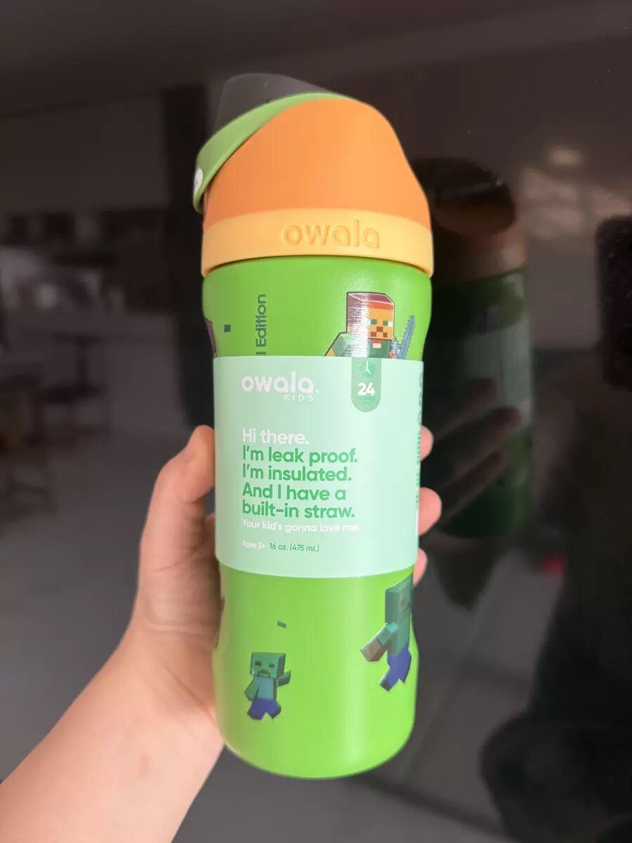 新品owala水杯owala手提大容量双饮保温杯ins高颜值儿童水壶保温