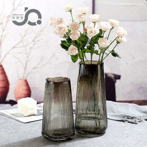 百合客厅玻璃花瓶向日葵简约现代