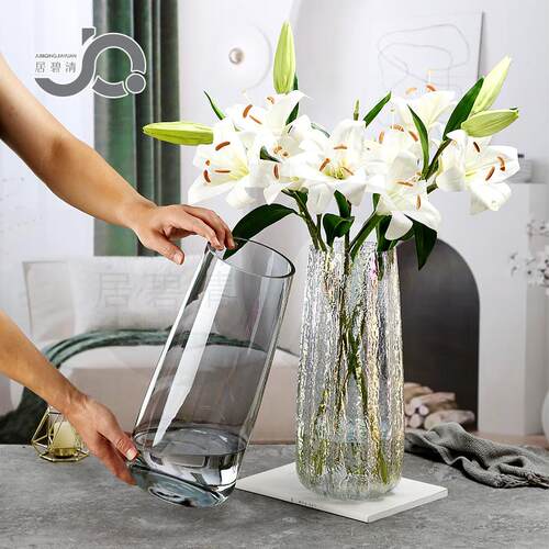 花瓶摆件客厅插花轻奢水晶玻璃