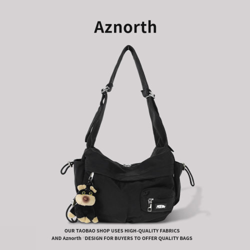AZN新品 斜挎包女2026新款休闲饺子包男潮牌运动轻便单肩背包1.16