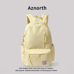 AZN新品 双肩包女休闲简约书包青少年时尚运动背包轻便学生包3.10