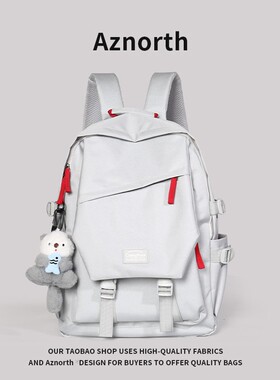 AZN新品 背包双肩女2026新款大容量休闲户外双肩包大学生书包1.30
