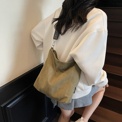 AZN新品  手提包通勤包托特包女2025大容量单肩包韩版帆布挎包9.6