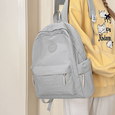 简约双肩包轻便大容量背包潮书包