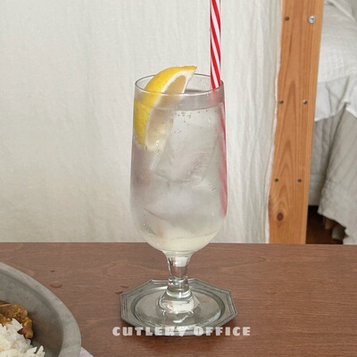 Cutlery | 进口日式昭和复古经典喫茶店高脚玻璃芭菲蜜瓜苏打杯