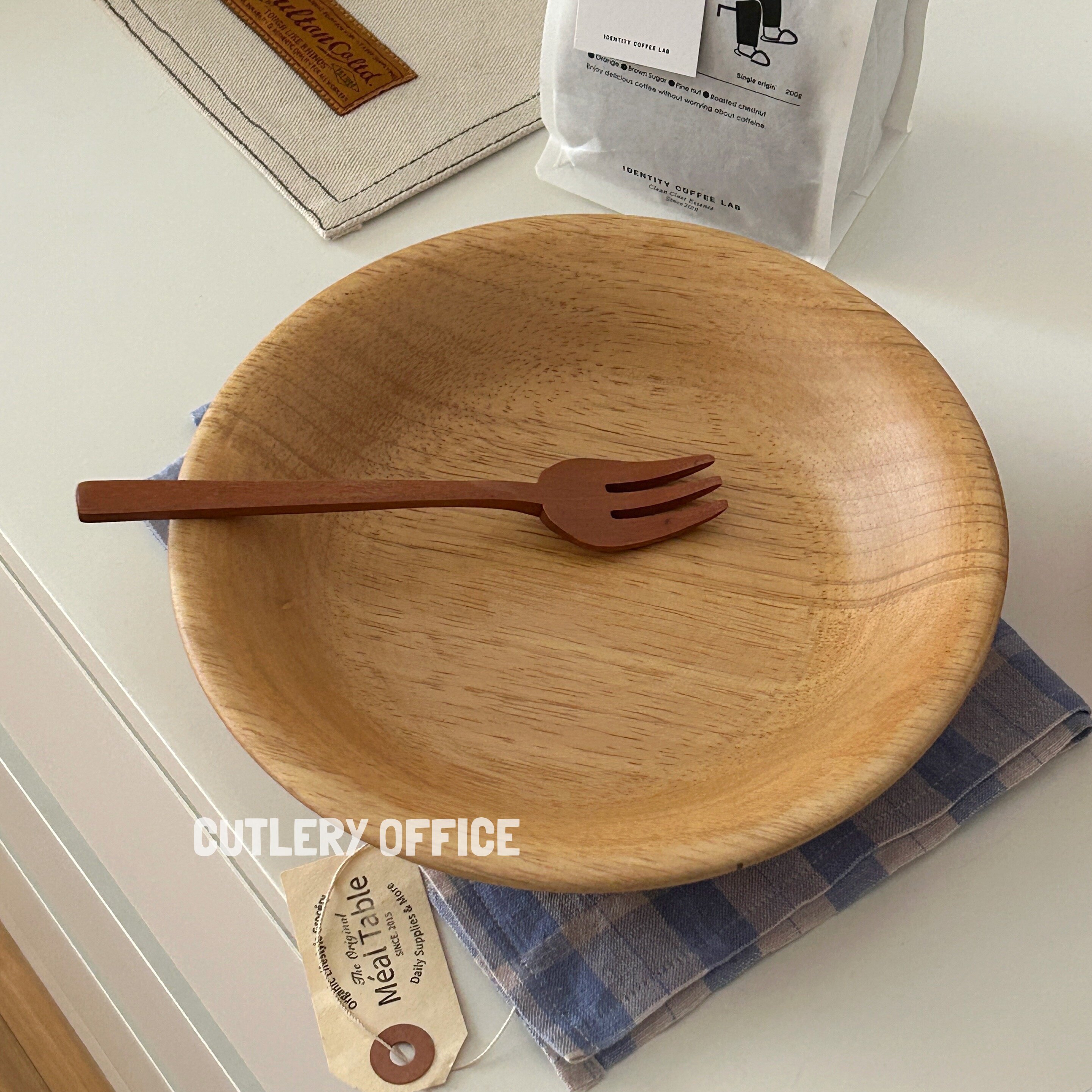 Cutlery丨日式定制款实木草帽碗一人食有质感木质餐具早餐盘
