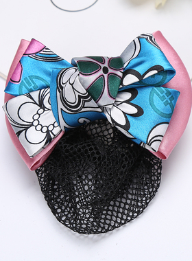 农业银行头花农行发饰职业发夹护士空姐酒店银行盘发网兜细网头饰