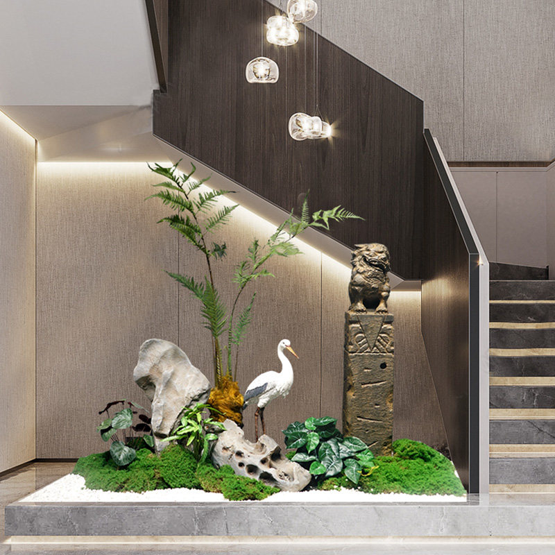 仿真假绿植植物景观造景假山假树装饰室内楼梯下拐角造景组合,鲜花速递/花卉仿真/绿植园艺,仿真绿植,淘宝优惠券,粉丝福利购,淘宝优惠卷