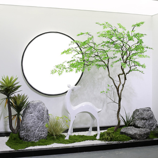 大型仿真绿色枫树红枫树鸡爪槭假树室内绿植落地造景橱窗花艺装饰