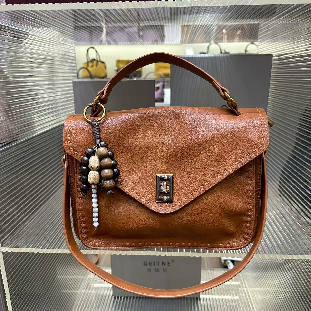 乐花惜时新款秋冬大号邮差包手提女士通勤包高级感单肩斜跨包包