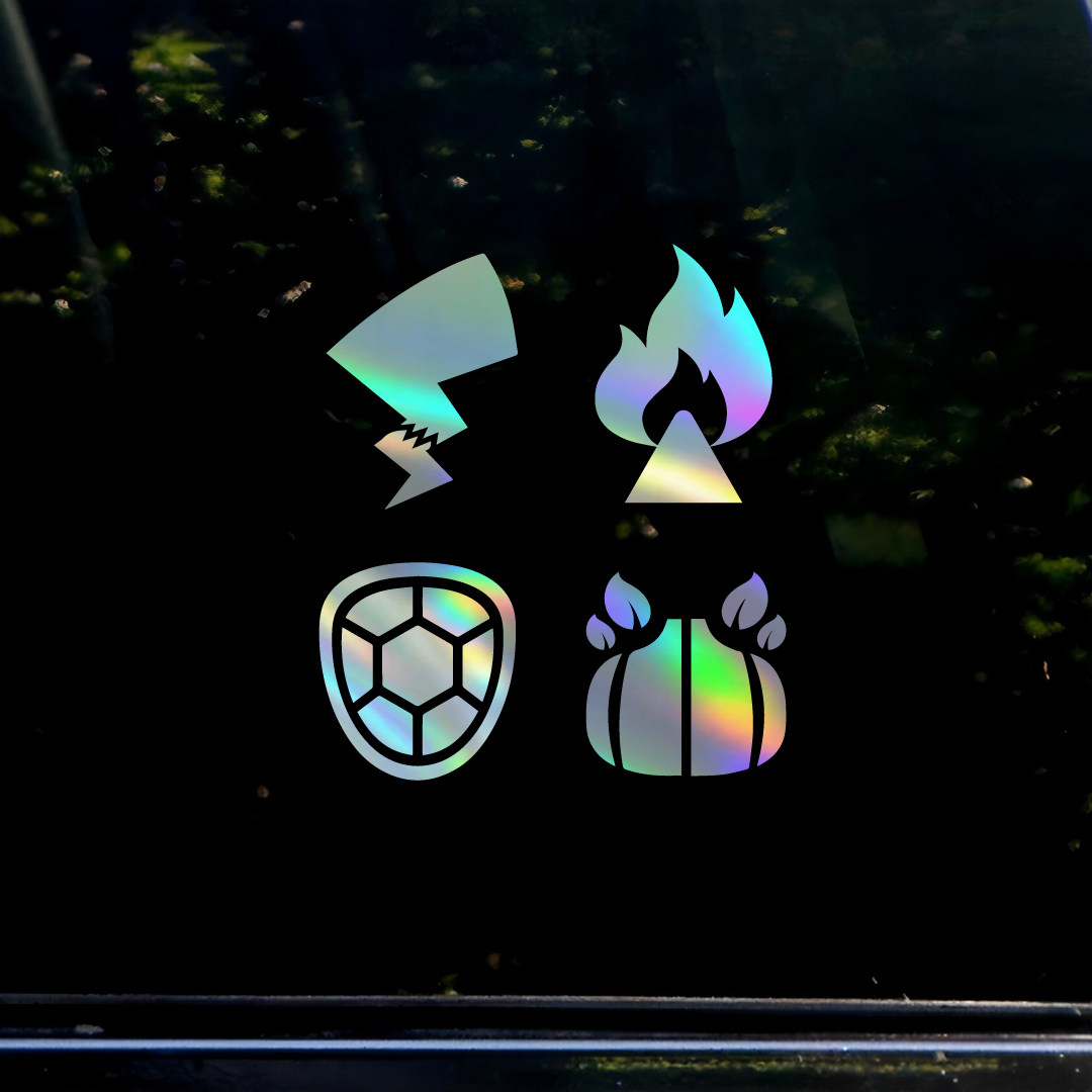 太空行动中立角色车窗贴纸闪电 / 纵火犯 / 幸存者 / 南瓜人贴花