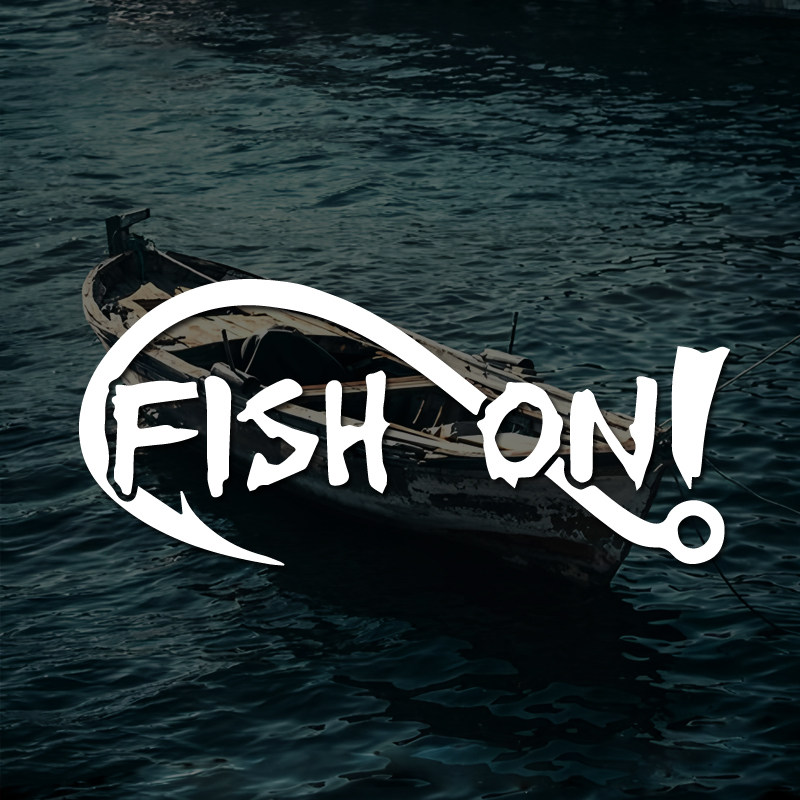 FISHON!钓友简单个性创意装饰贴