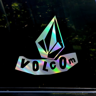 Volcom 标志车贴耐用贴纸适用于车窗和车身面板滑板爱好者首选