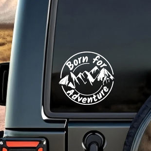 为冒险而生的连环山脉越野户外冒险探索个性创意车窗装饰防水贴纸