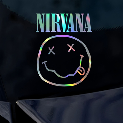 涅槃乐队NIRVANA同款笑脸车贴