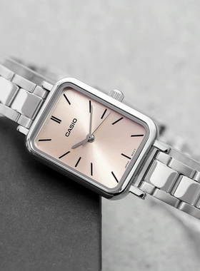 casio卡西欧手表女士小方块轻奢小众ins风学生款电子LTP-V009D-4E