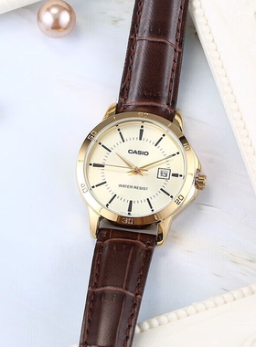 【新品】卡西欧金属时尚石英白领学生女士潮流手表LTP-V004GL-9A