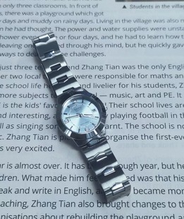 卡西欧CASIO樱花手表女士时尚小巧钢带简约石英女表LTP-1241D-2A