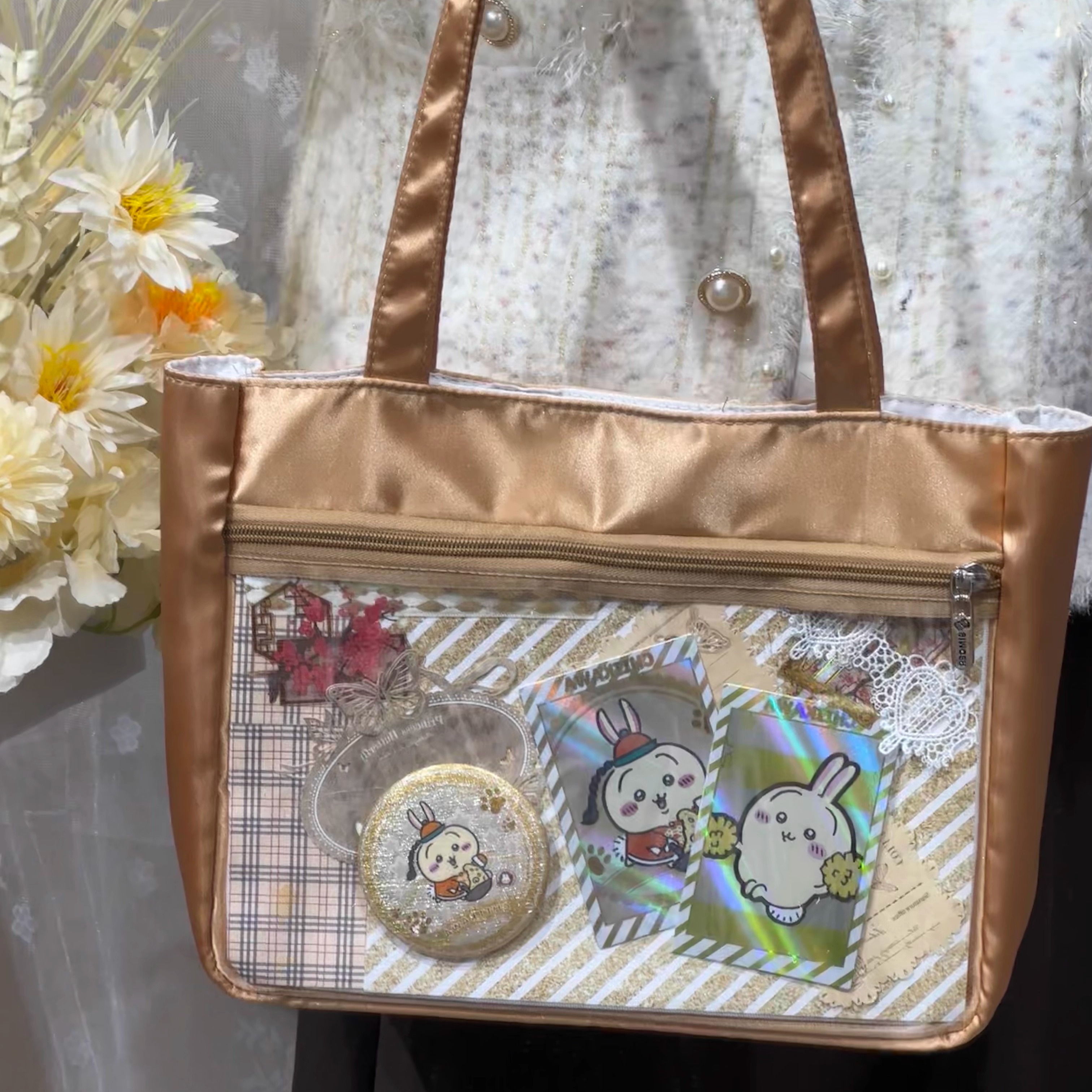 斯莫尔原创痛包缎面托特痛