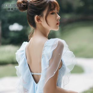 洛丽卡 泳衣女2025年新款高级感微胖女孩遮肉显瘦泡温泉绝美泳装