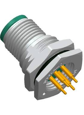 Amphenol 圆形连接器 M12A-04PMMP-SF8001