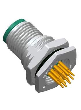 Amphenol 圆形连接器 M12A-12PMMP-SF8001