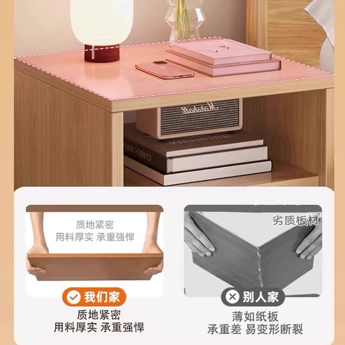 Прикроватная тумбочка, шкаф для хранения в бытовой спальне, небольшой простой современный боковой шкаф для хранения, простая стеллаж для хранения в арендованной комнате