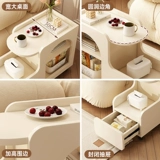 Диван боковой шкаф крем-стиль гостиная маленькая квартира боковой стол подвижный прикроватный шкаф легкий роскошный высококачественный боковой шкаф