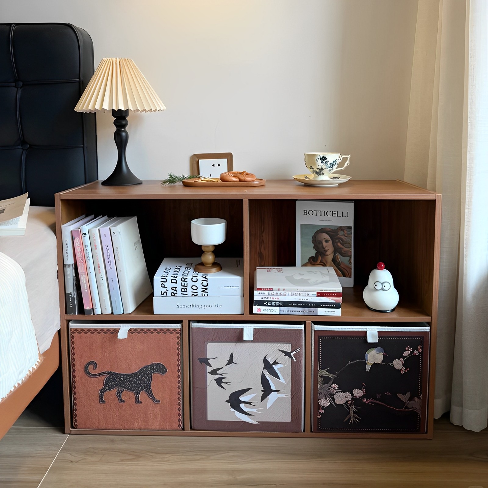 卧室床头柜收纳柜客厅阳台储物柜落地置物架沙发边柜卡莱克格子柜,收纳整理,收纳柜,淘宝优惠券,粉丝福利购,淘宝优惠卷