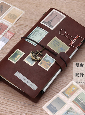 TN旅行手帐本随身创意笔记本文具复古精致皮记事本活页日记手账本