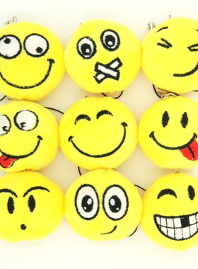 QQ表情钥匙挂件毛绒挂件钥匙扣包包挂件可爱卡通emoji表情小吊坠