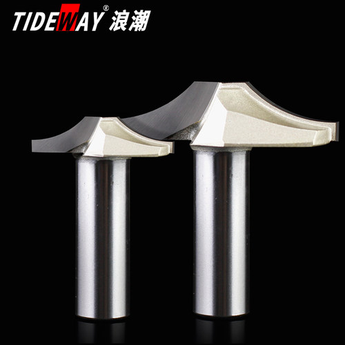 浪潮木工刀具专业级桌线 线刀雕刻机铣刀整体橱柜花型柜门板刀弧