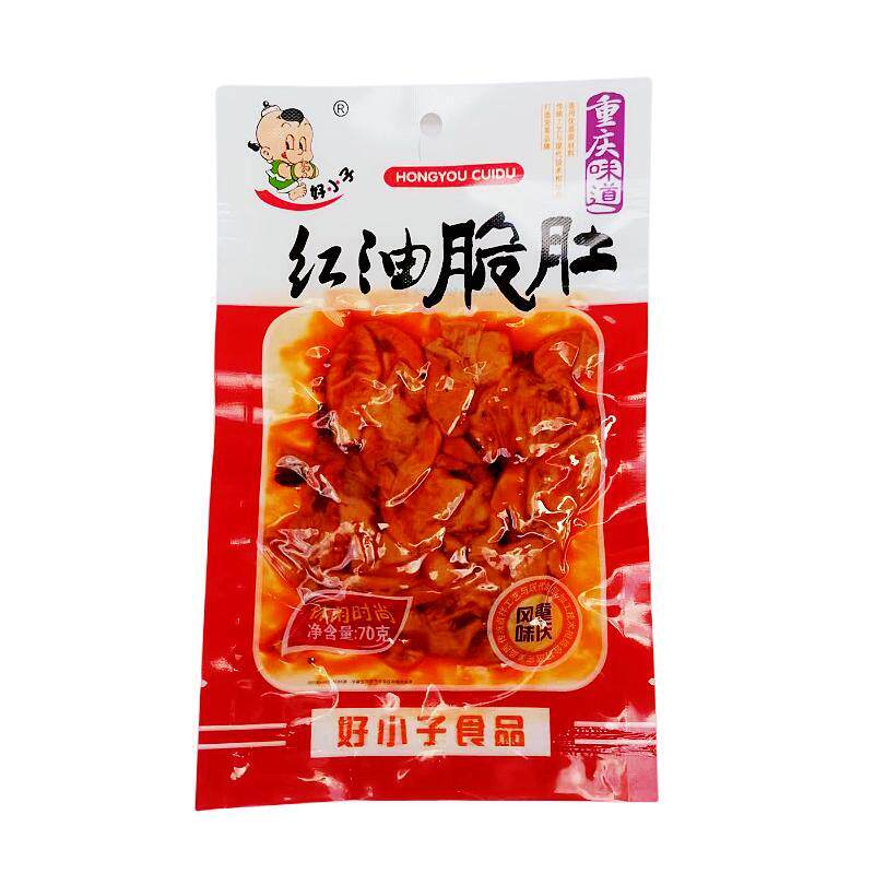 重庆风味好小子食品香辣红油脆肚70g/袋鸡肚办公室休闲零食