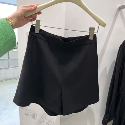 大码黑色西裤短裤女百搭阔腿裤